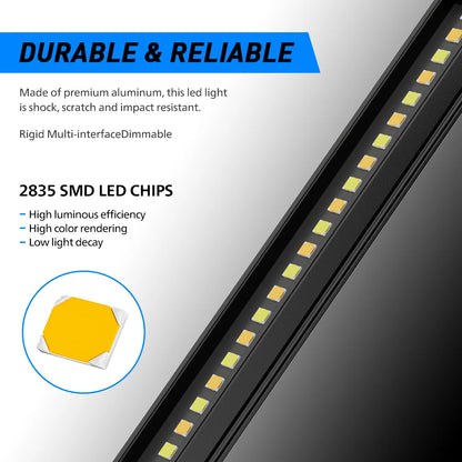 Aurora dimmable camping light — LED chip strip close-up