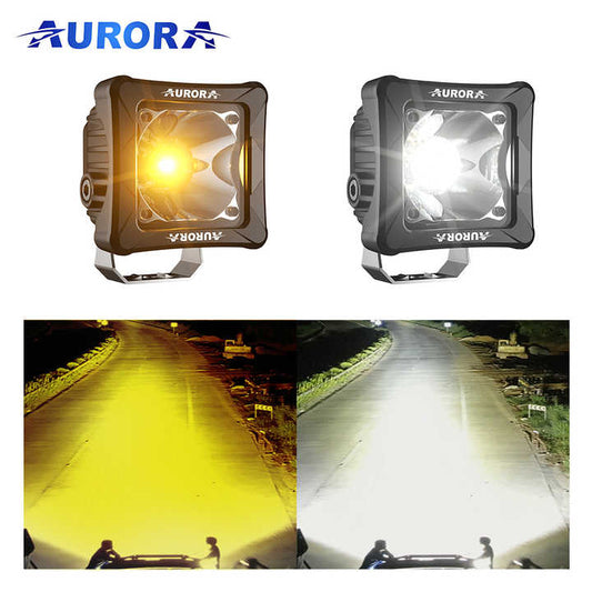 Aurora 3Inch 30W Yellow and White Color Led Driving Auxiliary Fog Lamp (1 Pcs)