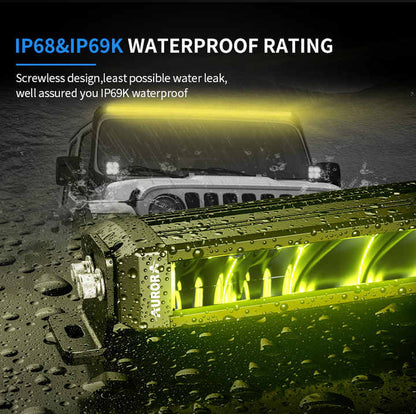 AURORA 40-inch Dual Color Led Light Bar (White and Golden Yellow) + White DRL