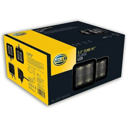 Hella LED Black Magic 3.2" Cube Kit - (Flood)