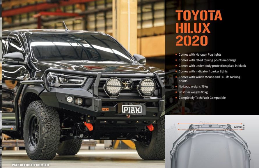 Toyota Hilux 2021 On - PIAK 3 Loop Elite Bumper