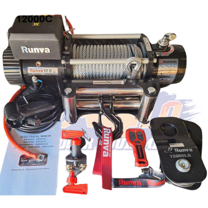 RUNVA WINCH - Steel Cable 12000lbs (5 443Kg) 12V