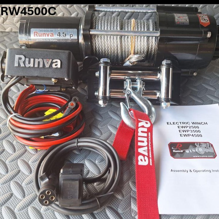 RUNVA WINCH - Steel Cable 4500lbs (2 041Kg) 12V