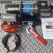 Runva Winch 4500lbs (2,041kg) 12V with Synthetic Rope Wired Remote