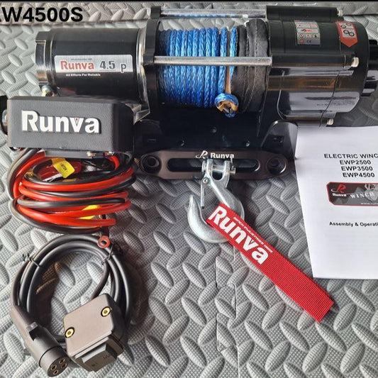 RUNVA WINCH - Synthetic Rope 4500lbs (2 041Kg) 12V