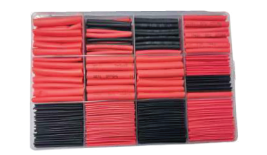 Heat Shrink Sleeve Kit - 560 Piece Red/Black