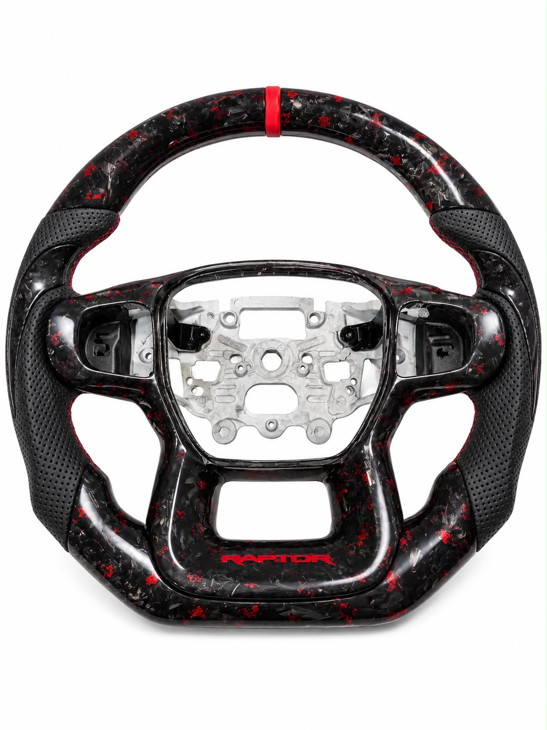 Ford Ranger T9 Red Forged Carbon Steering Wheel
