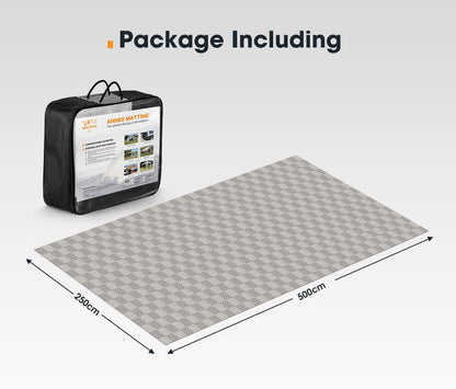 San Hima 5m x 2.5m Annex Matting Floor Mats Mesh Caravan RV Motor Home Camping