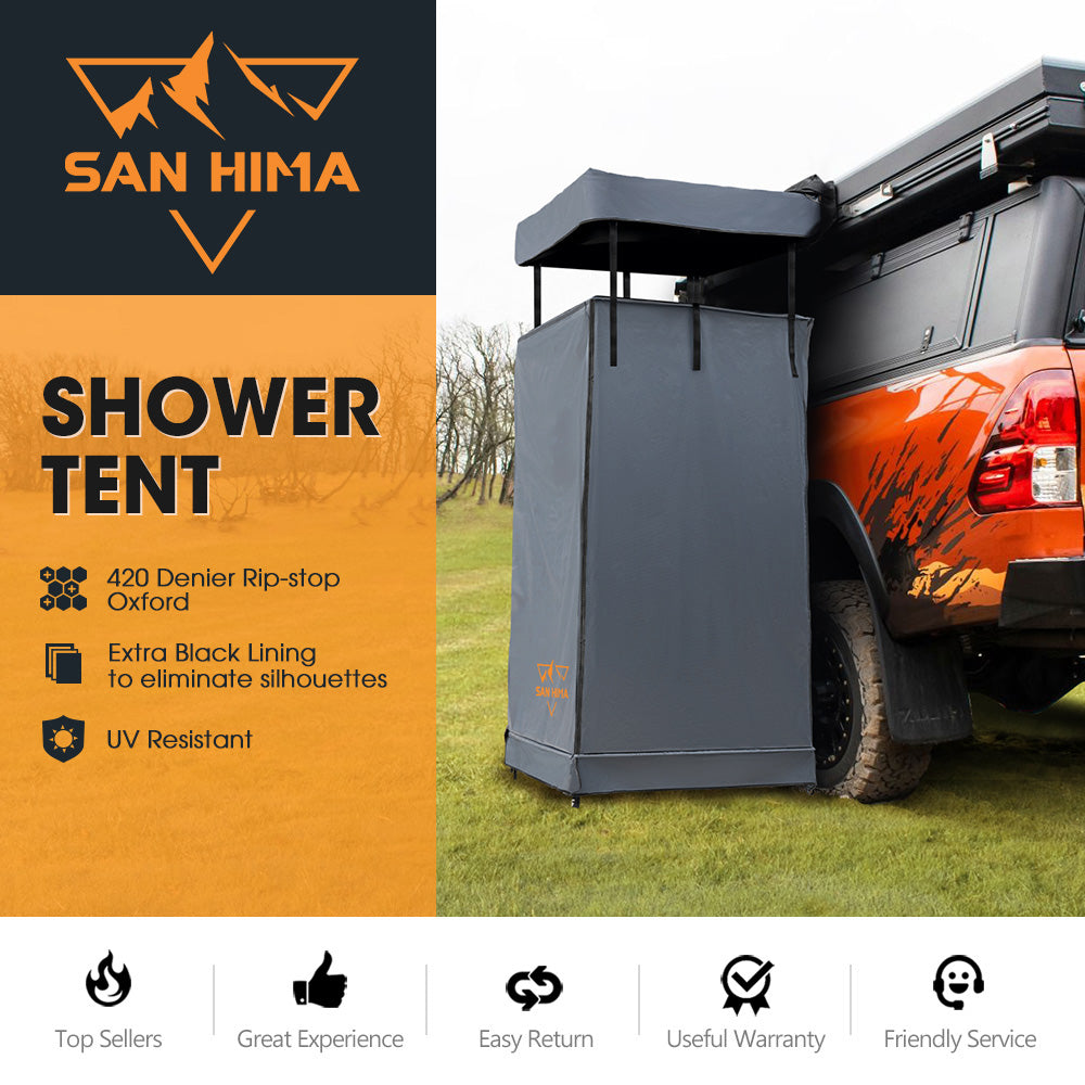 San Hima Awning Shower Tent Fold-Out Instant Ensuite Built-in LED