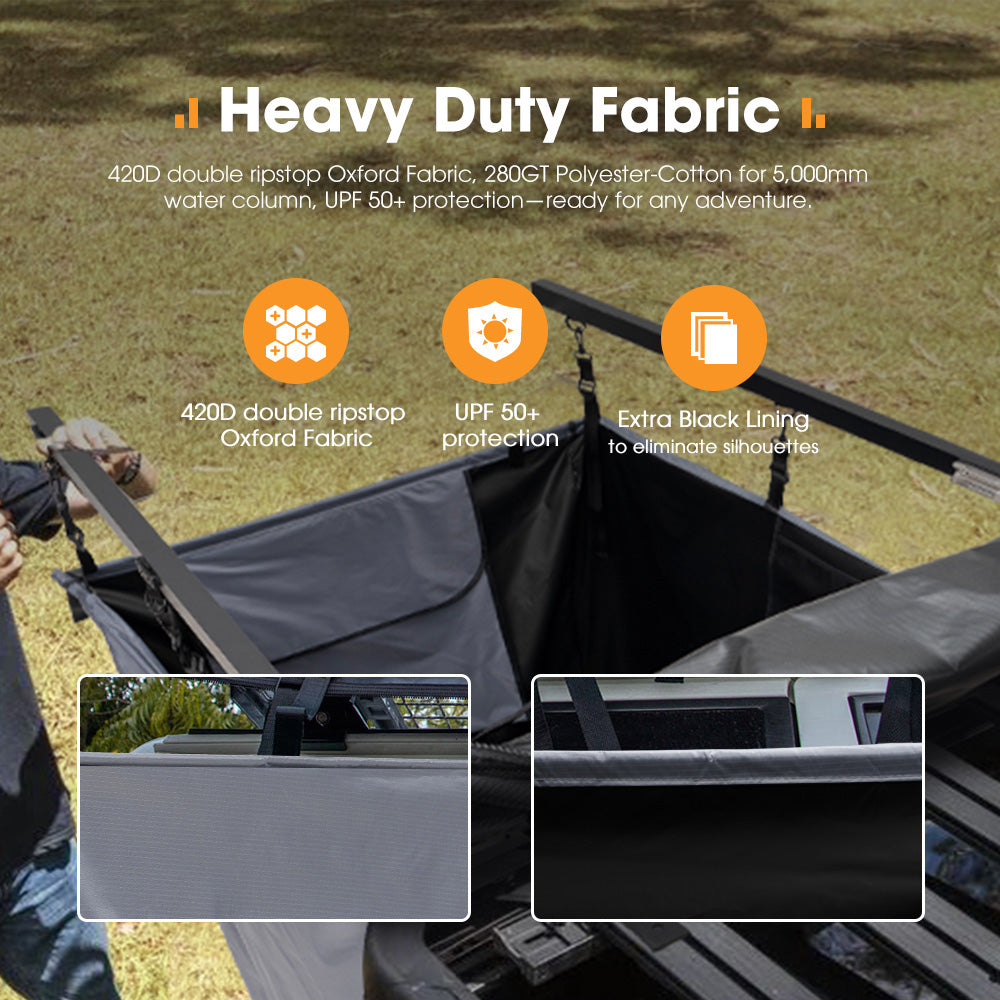 San Hima Awning Shower Tent Fold-Out Instant Ensuite Built-in LED