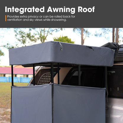 San Hima Awning Shower Tent Fold-Out Instant Ensuite Built-in LED