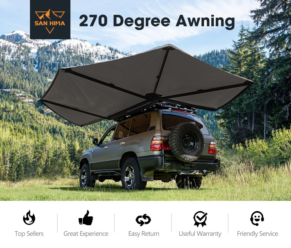 San Hima 270 Degree Free-Standing Awning 600D Double-Ripstop - UPF50+