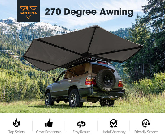 San Hima 270 Degree Free-Standing Awning 600D Double-Ripstop - UPF50+