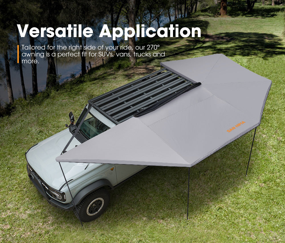 San Hima 270 Degree Free-Standing Awning 600D Double-Ripstop - UPF50+