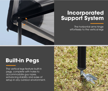 San Hima 270 Degree Free-Standing Awning 600D Double-Ripstop - UPF50+