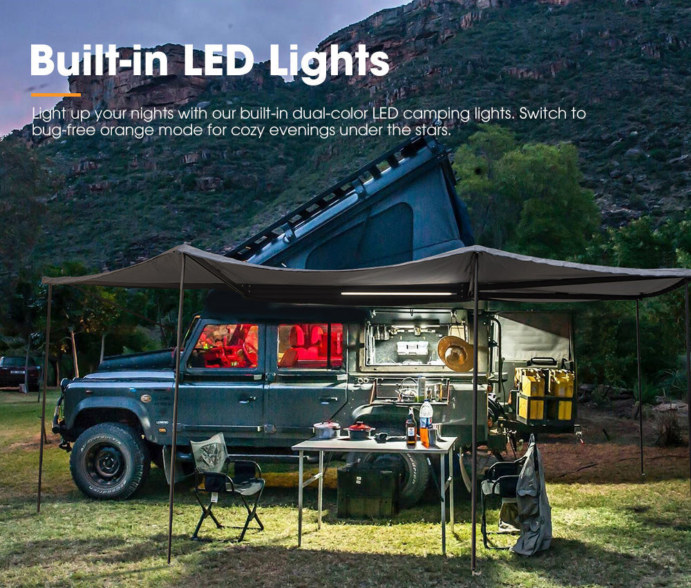 San Hima 270 Degree Free-Standing Awning 600D Double-Ripstop - UPF50+