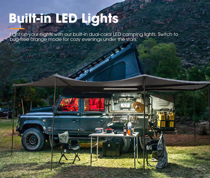 San Hima 270 Degree Free-Standing Awning 600D Double-Ripstop - UPF50+