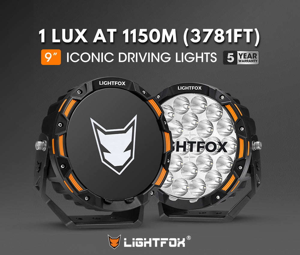 Lightfox Iconic Series Pair 9 Inch Osram LED Spotlight