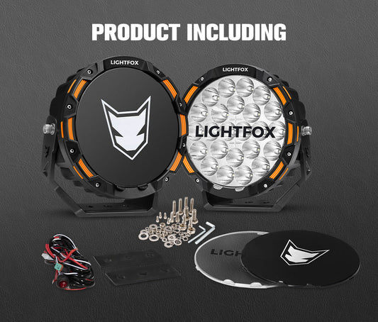 Lightfox Iconic Series Pair 9 Inch Osram LED Spotlight