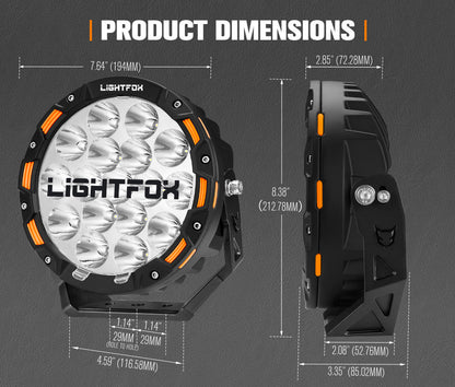 Lightfox 7 Inch Osram Driving Spot Lights LED