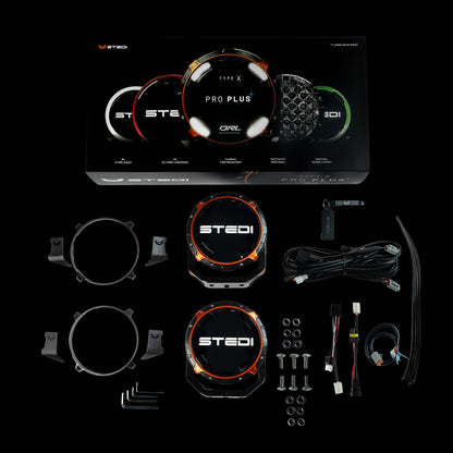 STEDI Type-X Pro 7'' Plus DRL Spotlight Set