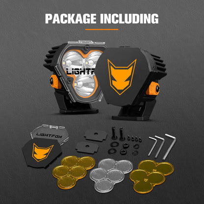 Lightfox Pair - 3 Inch Cygnus-3 Osram LED Pod Lights