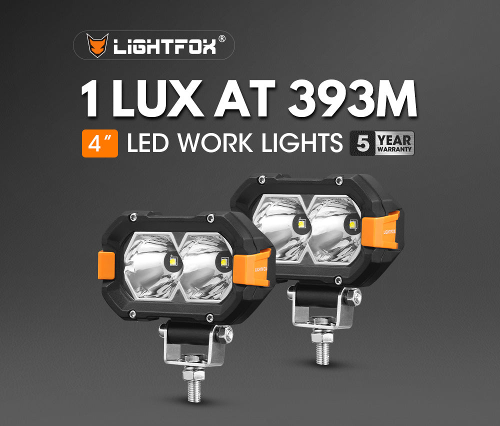 Lightfox Pair 4 Inch Osram LED Work Lights