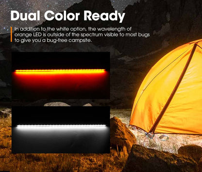 LIGHTFOX 12V LED Camp Dual Colours Light Bar Kits Set of 6