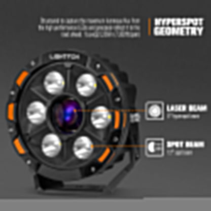 LIGHTFOX 7inch Osram Laser LED Driving Lights