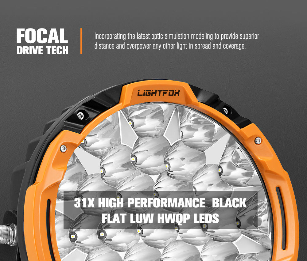 Lightfox 9 Inch Osram LED with DRL