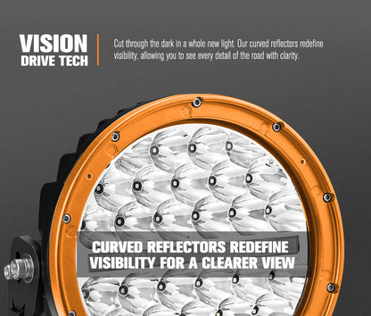 Lightfox Pair - 9 Inch Osram LED Driving Light with DRL