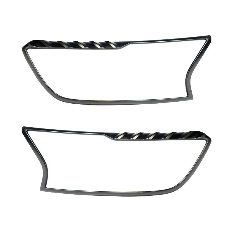 Ford Ranger T6/T7 Facelift Matte Black Ridged Headlight Trim Covers