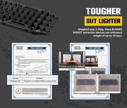 10T Recovery Tracks Sand Track with Jack Base Sand Snow Mud Trax 4WD Black (Pair)