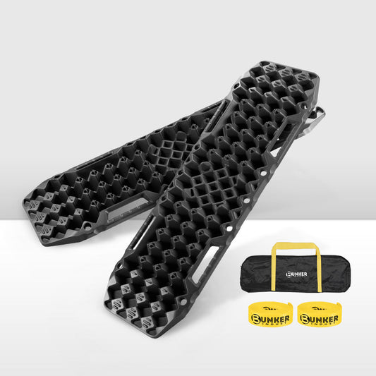 10T Recovery Tracks Sand Track with Jack Base Sand Snow Mud Trax 4WD Black (Pair)