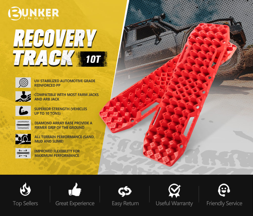 Recovery Tracks Sand Track with Jack Base 10T - Red (Pair)