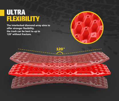 Recovery Tracks Sand Track with Jack Base 10T - Red (Pair)