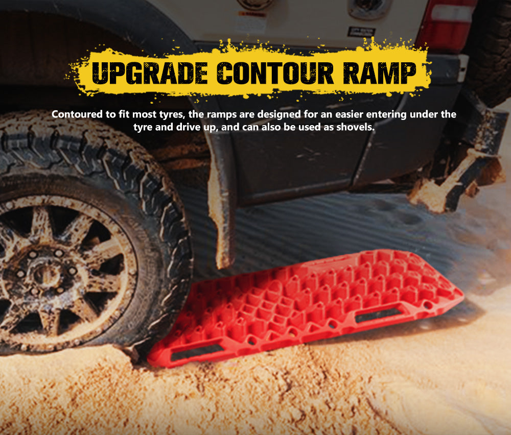 Recovery Tracks Sand Track with Jack Base 10T - Red (Pair)