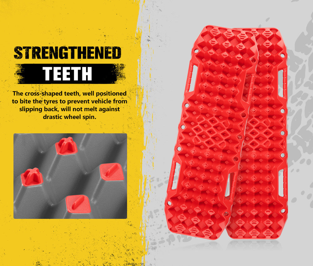 Recovery Tracks Sand Track with Jack Base 10T - Red (Pair)