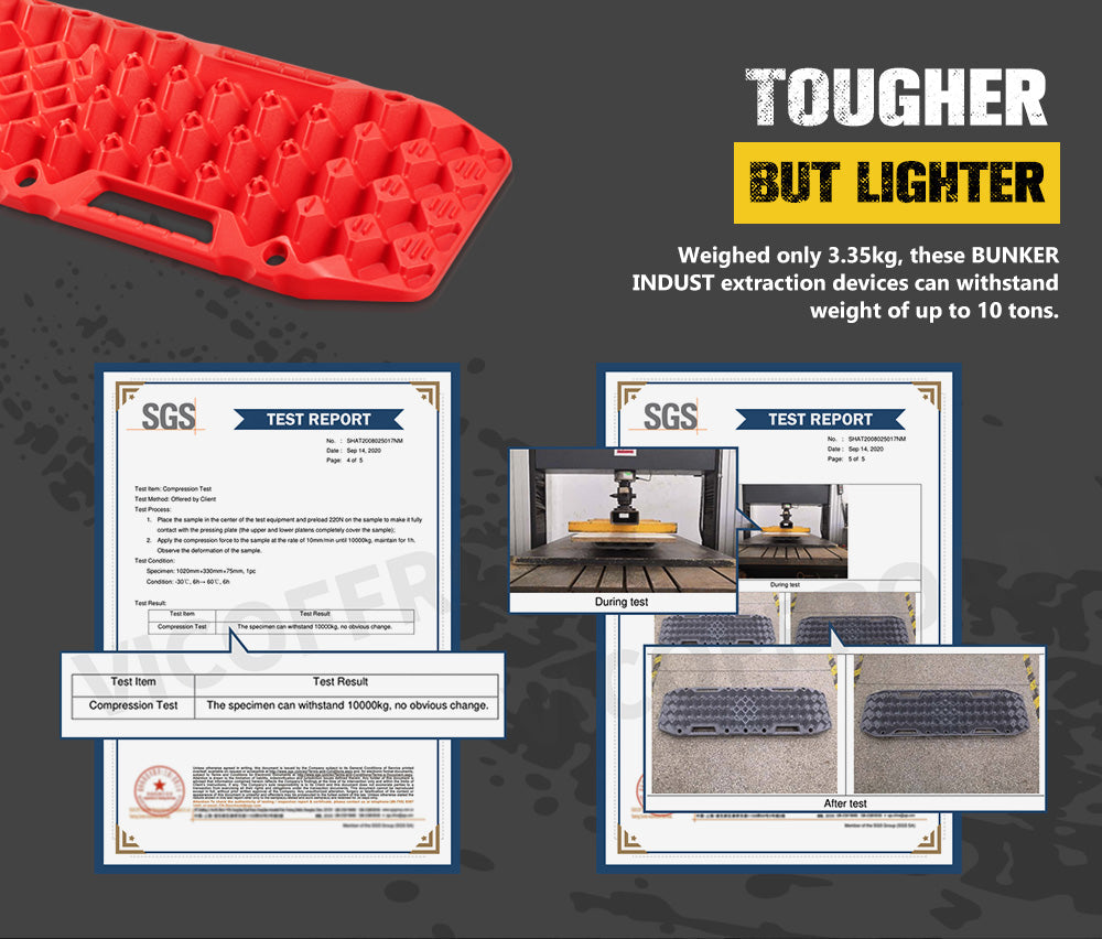 Recovery Tracks Sand Track with Jack Base 10T - Red (Pair)