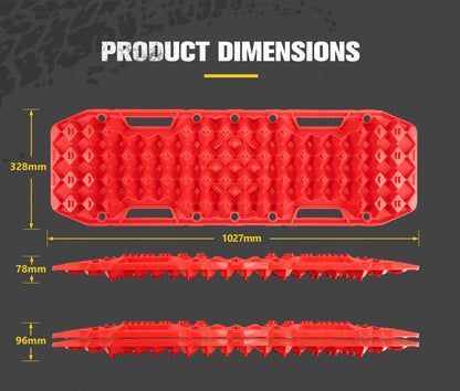 Recovery Tracks Sand Track with Jack Base 10T - Red (Pair)