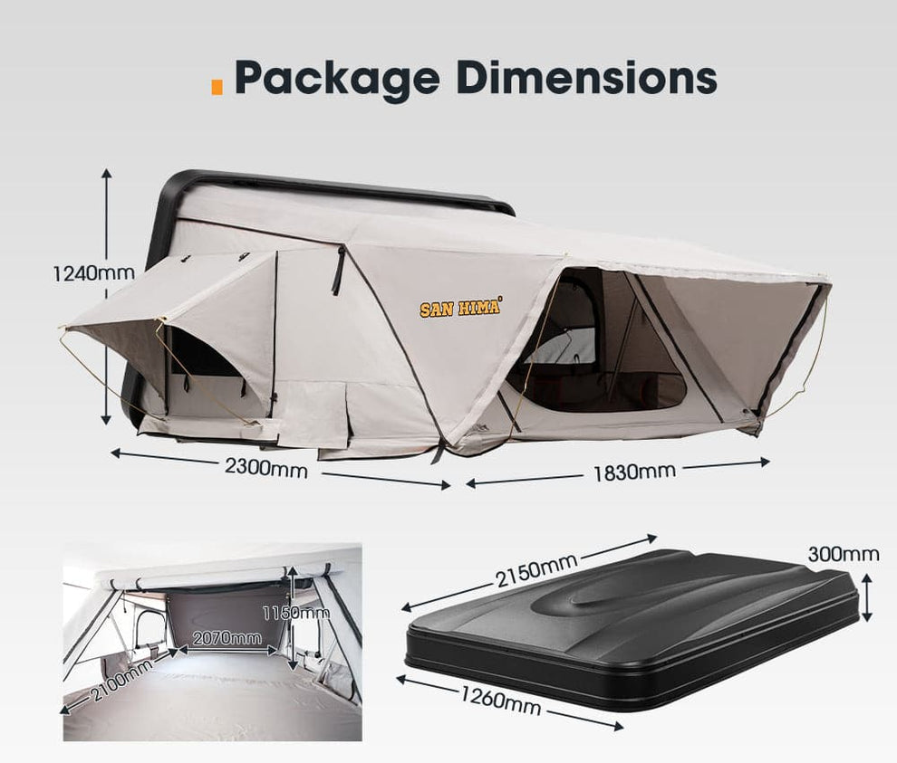 SAN HIMA Jervis Roof Top Tent Hardshell – Go-4LO Outdoor Equipment