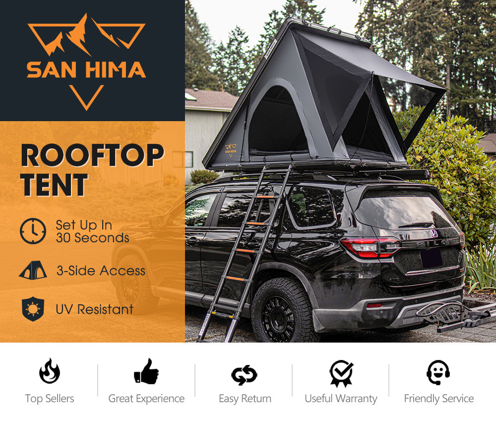 San Hima Kalbarri Lite Rooftop Tent Hardshell With Ladder - Grey