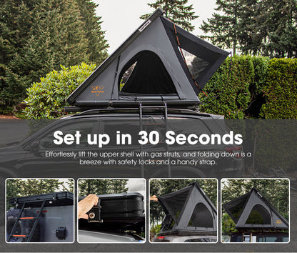 San Hima Kalbarri Lite Rooftop Tent Hardshell With Ladder - Grey