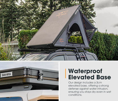 San Hima Kalbarri Lite Rooftop Tent Hardshell With Ladder - Grey