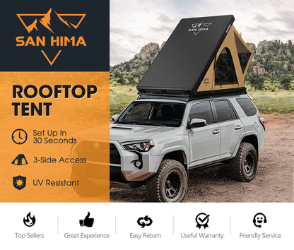 San Hima Kalbarri Lite Rooftop Tent Hardshell With Ladder - Khaki