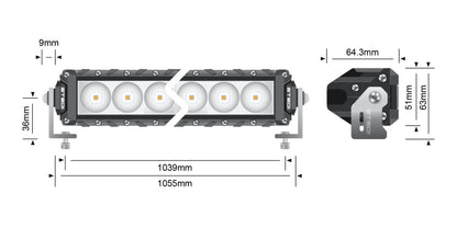 STEDI ST3K 41.5 INCH 40 LED SLIM LED LIGHT BAR