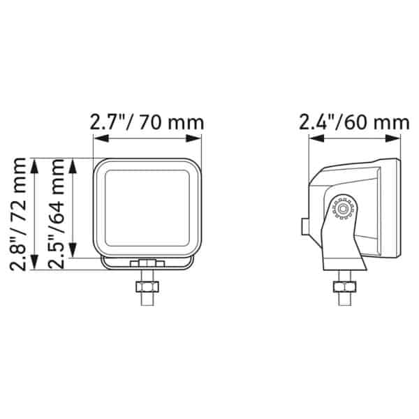 Hella LED Black Magic 3.2″ Cube Kit – (Spot)