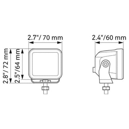 Hella LED Black Magic 3.2″ Cube Kit – (Spot)