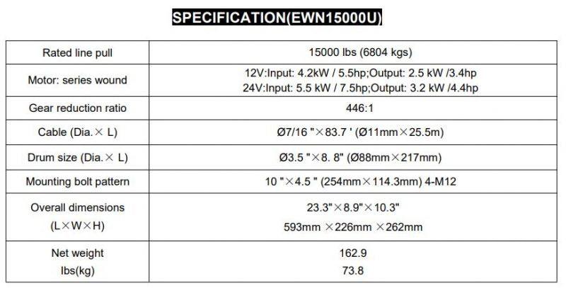 Runva Winch - Steel Cable 15000lbs (6 804Kg) 12V - 2 x Remotes (Wire+Wireless) - Winch - Go-4LO