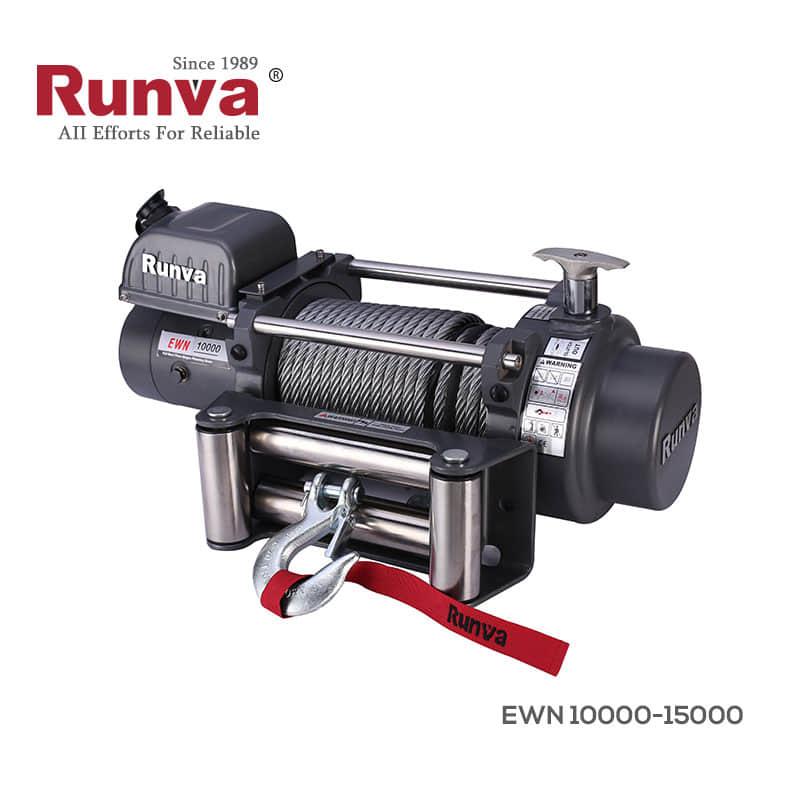 Runva Winch - Steel Cable 15000lbs (6 804Kg) 12V - 2 x Remotes (Wire+Wireless) - Winch - Go-4LO